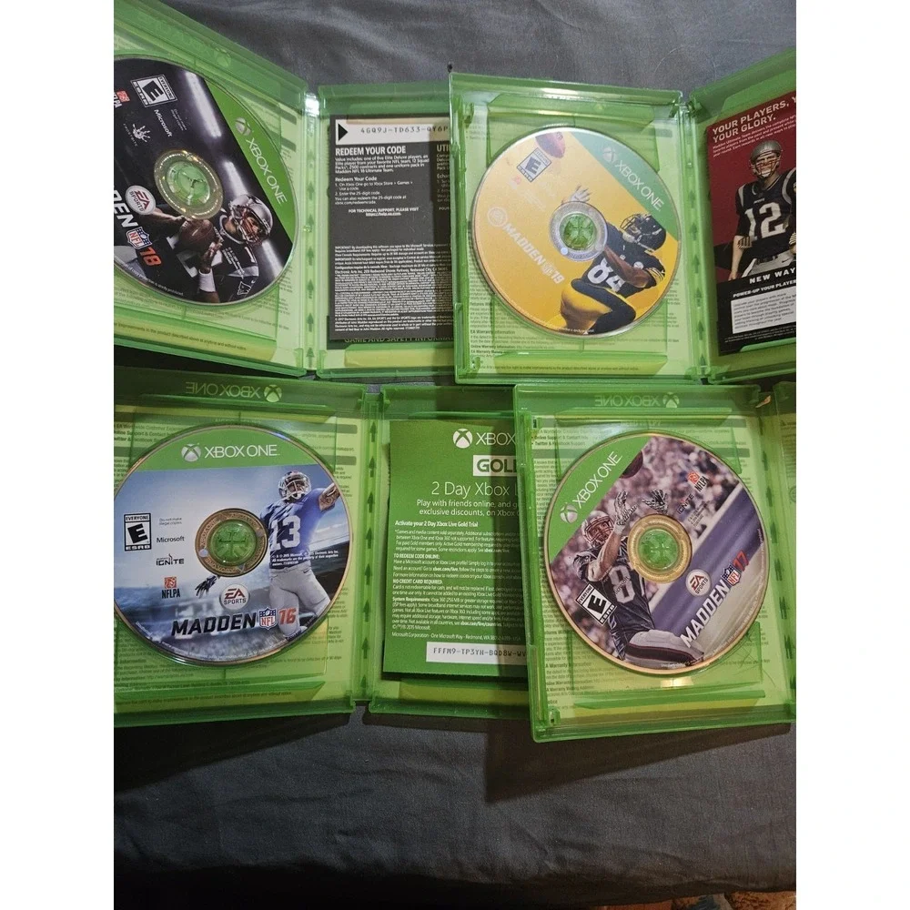 Madden NFL Xbox One Game Lot 16 17 18 GOAT Edition 19 Bundle EA Sports Football